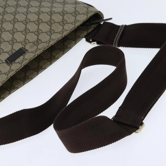 GUCCI GG Supreme Shoulder Bag PVC Beige Gold - Picture 7 of 15